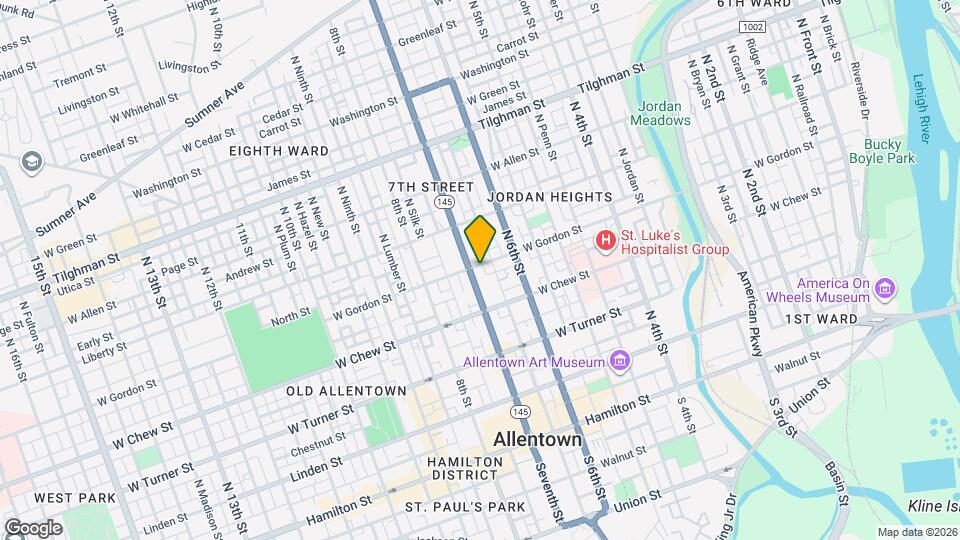 347 N 7th St Map and Location Details