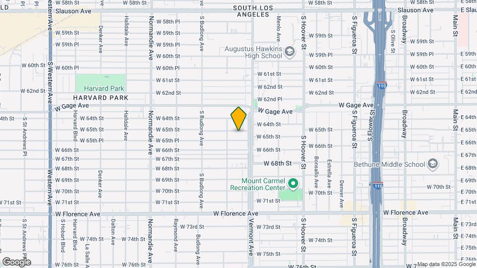 1024 1/2 W 65th St Mapa y Detalles de la Ubicación