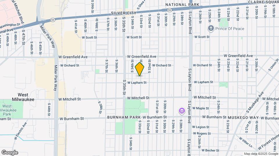 1563 S 33rd St Map and Location Details
