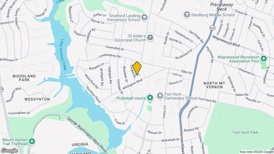 8705 Yardley Dr Map and Location Details