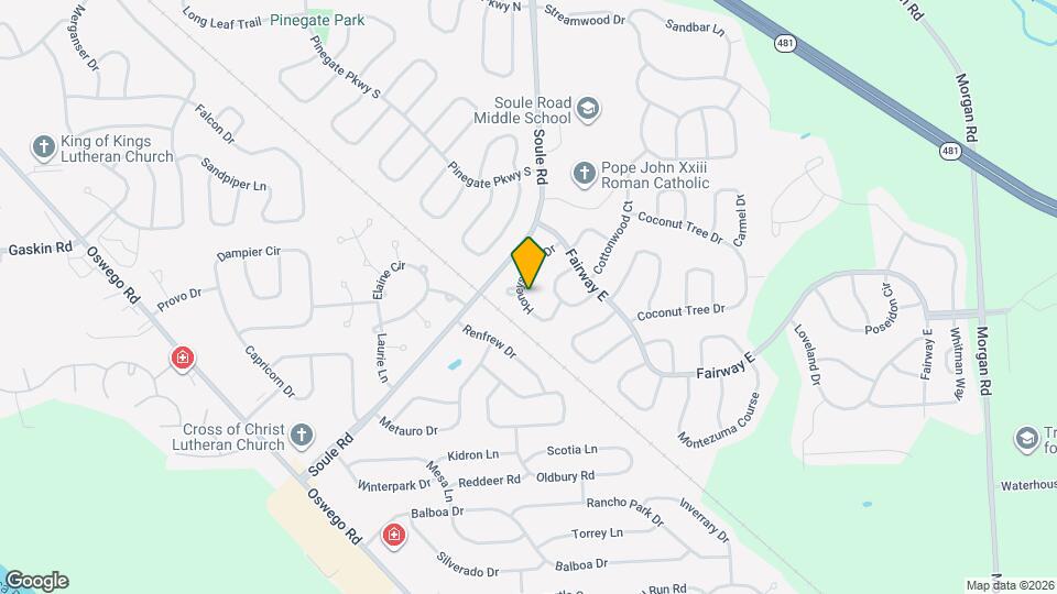 8201 Honeysuckle Dr Map and Location Details