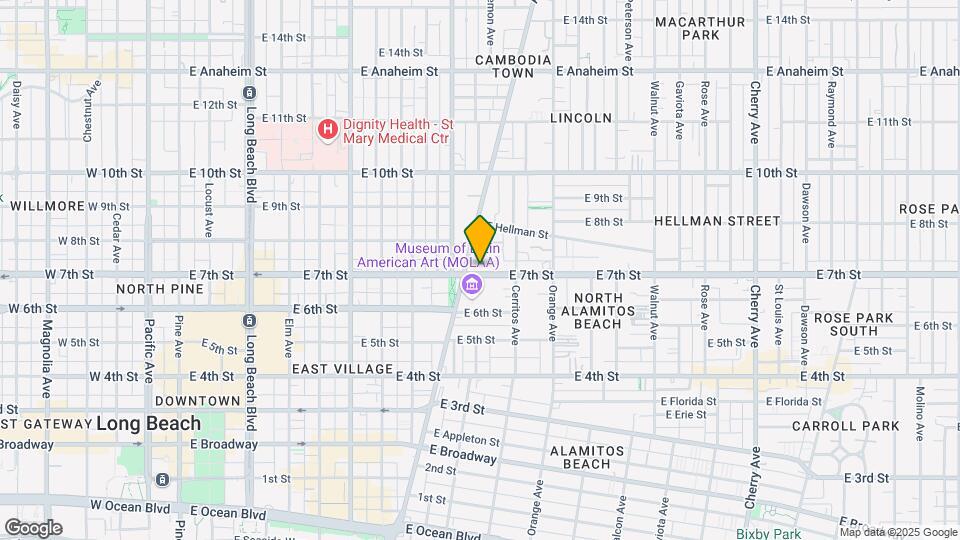 1027 E 7th St Map and Location Details