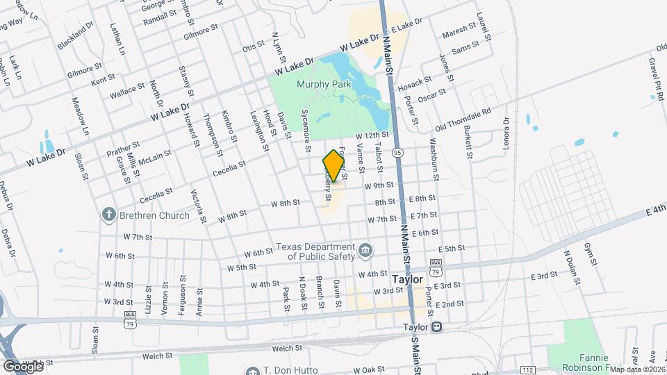 902 Hackberry St Map and Location Details