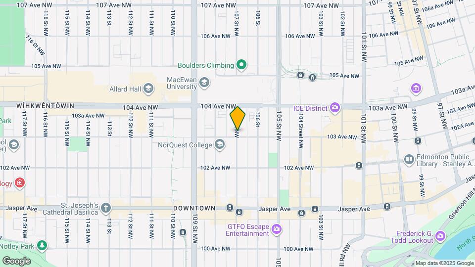 10303-10107 107 St NW Map and Location Details