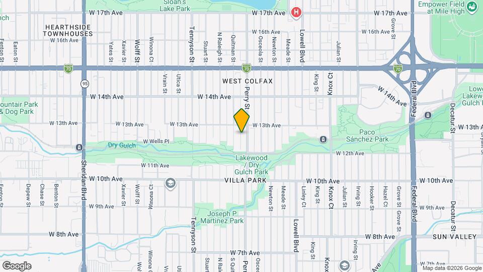 1261 Perry St Map and Location Details