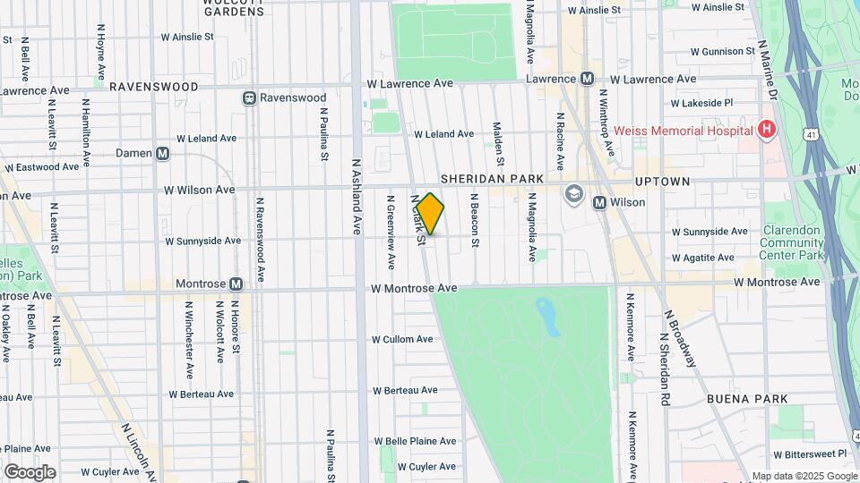 1419 W Sunnyside Ave Map and Location Details