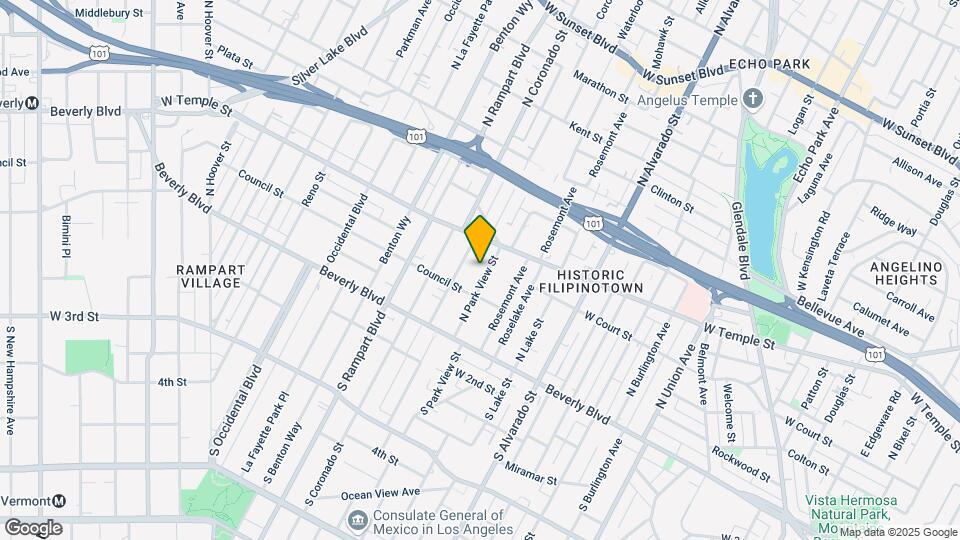 233 N Park View St Mapa y Detalles de la Ubicación