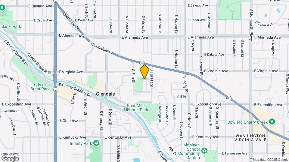 551 S Fairfax St Map and Location Details