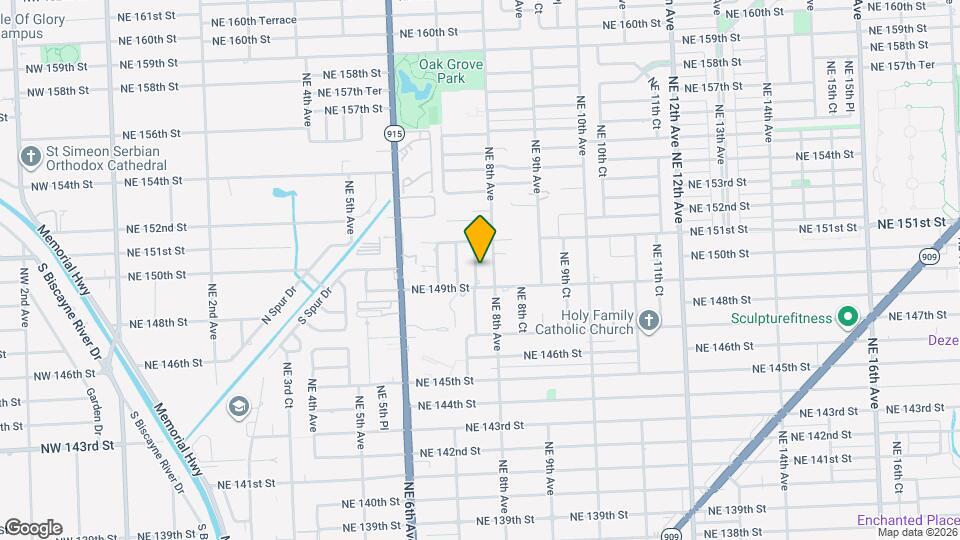 14931 NE 7th Ct Map and Location Details