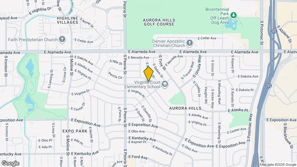 12456 E Alaska Pl Map and Location Details