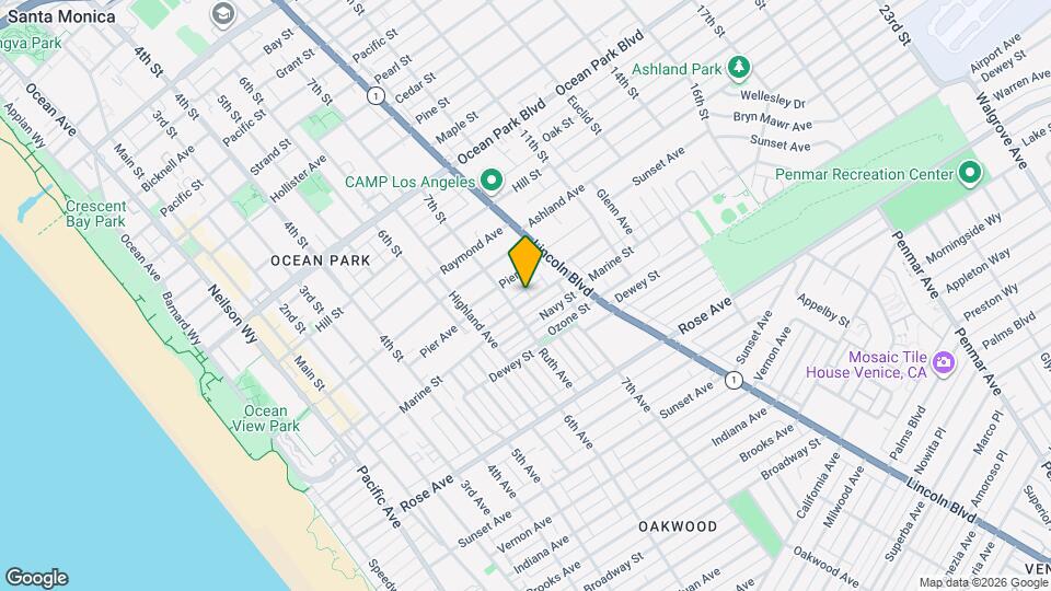 721 Marine St Map and Location Details