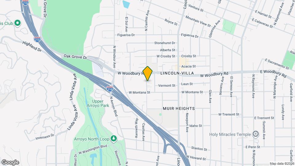2108 Casitas Ave Map and Location Details