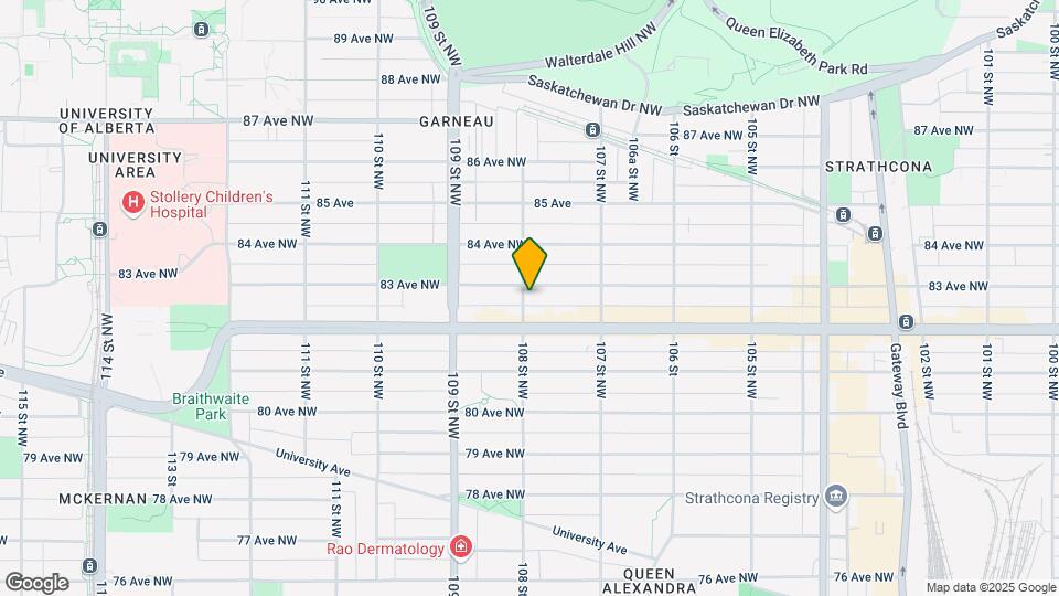10757 83 Av NW Map and Location Details