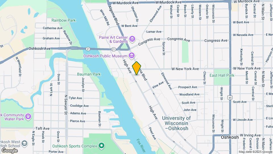 1166 High Ave, Unit 1166 Lower Map and Location Details
