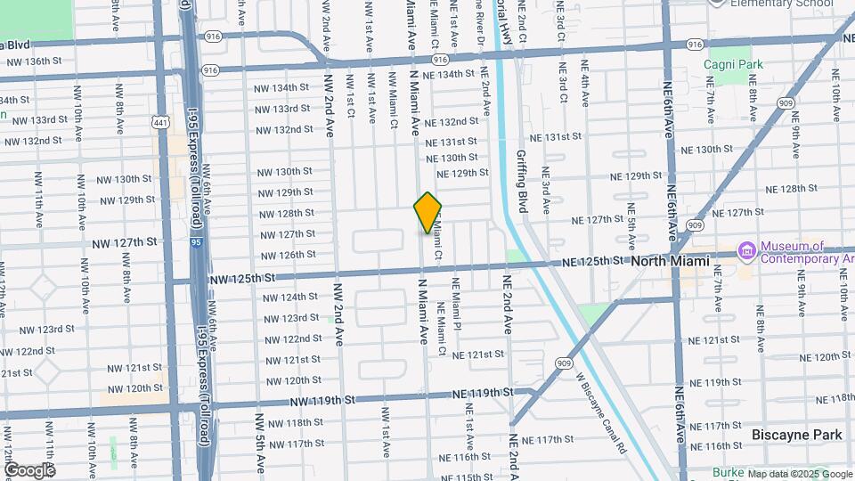 12615 N Miami Ave Map and Location Details