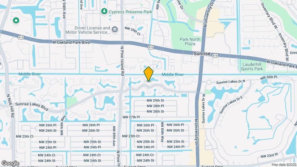 8350 Sunrise Lakes Blvd, Unit 202 Map and Location Details