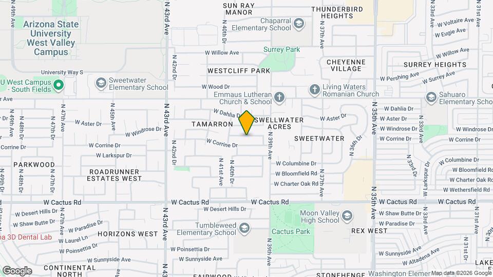 3943 W Windrose Dr Map and Location Details