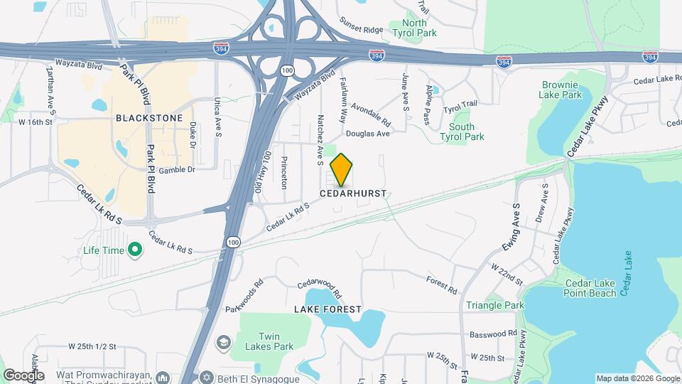 4612 Cedar Lake Rd Map and Location Details