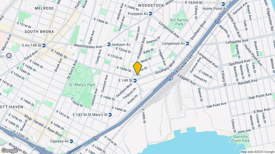 547 Southern Blvd Map and Location Details