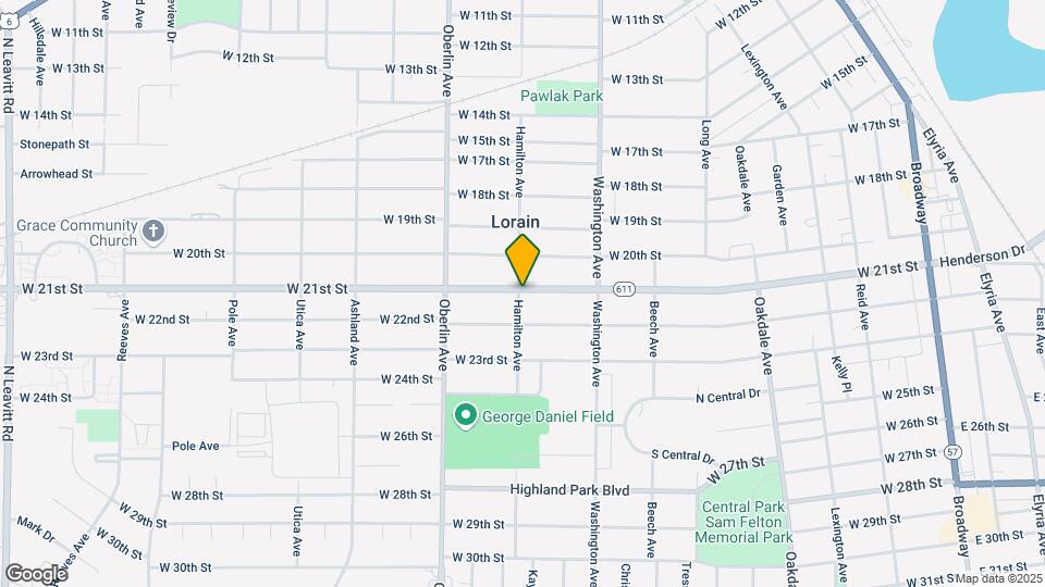1063 W 21st St Map and Location Details