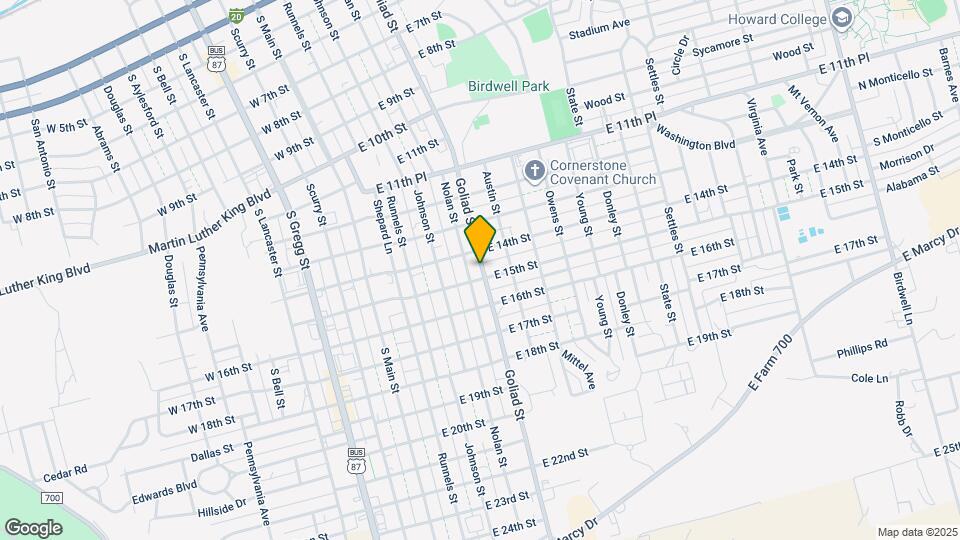 1406 Goliad St Mapa y Detalles de la Ubicación