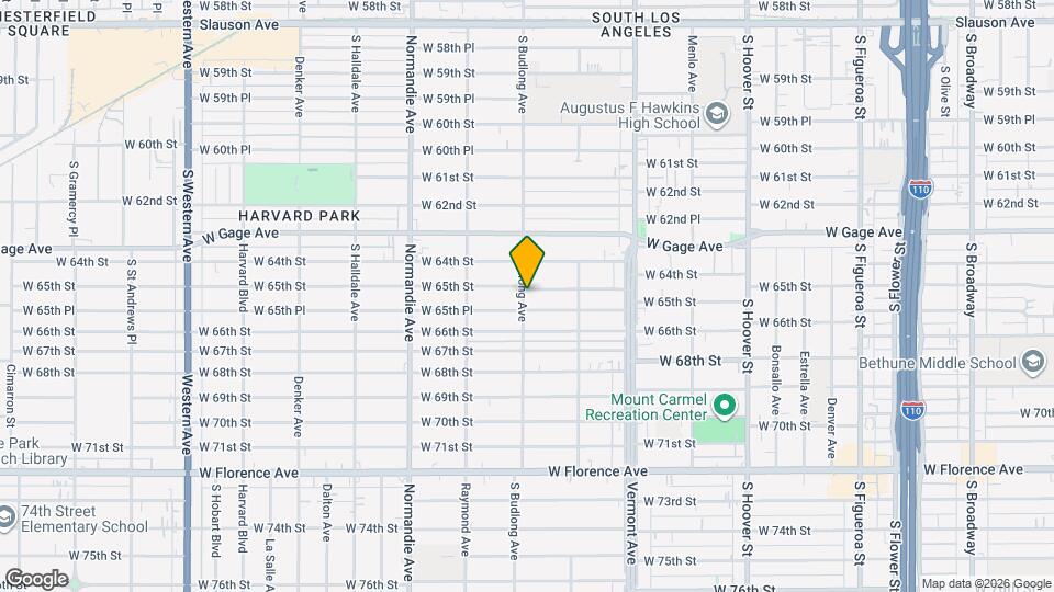 1156 W 65th St Map and Location Details