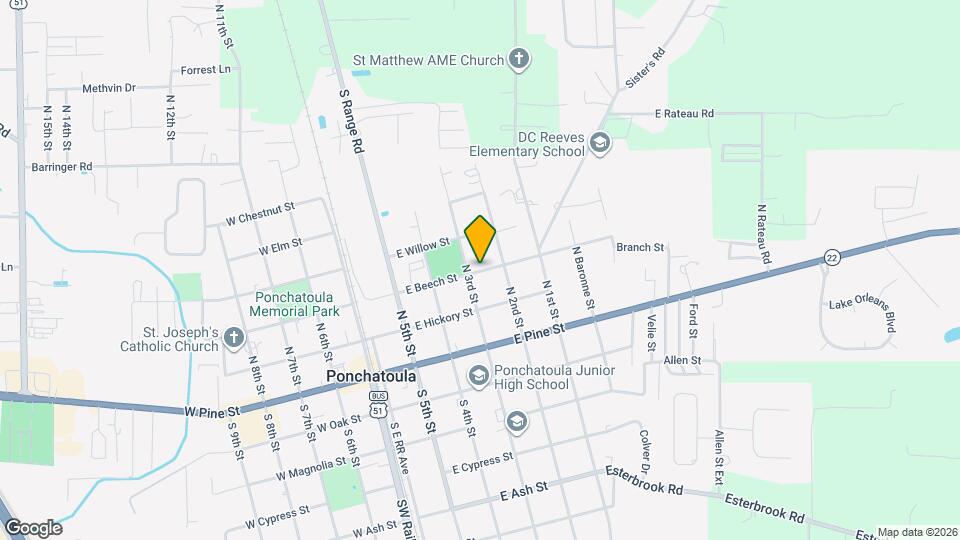 412 E Beech St Mapa y Detalles de la Ubicación