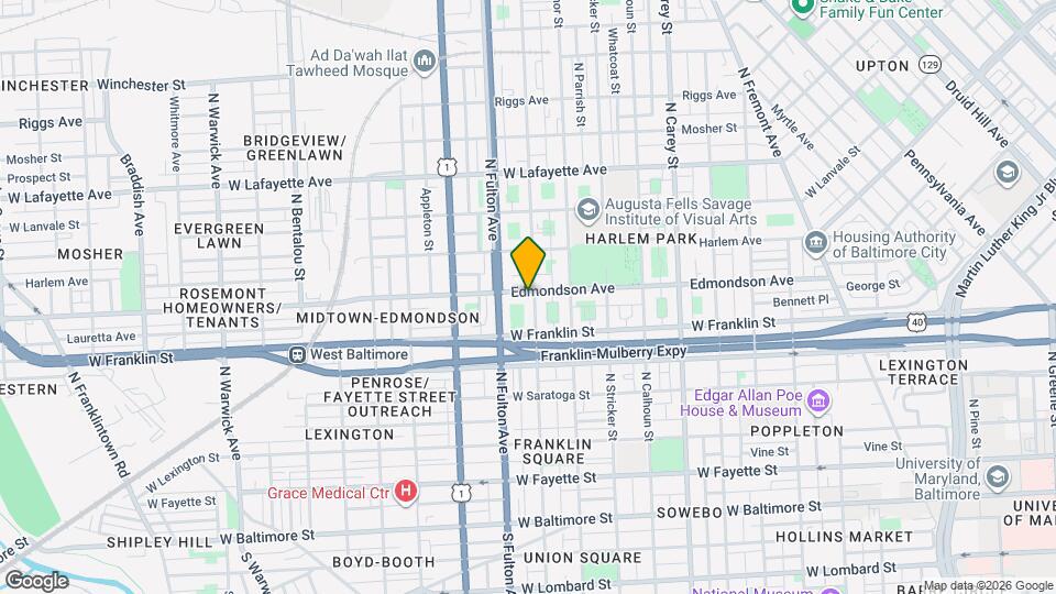 1703 Edmondson Ave Mapa y Detalles de la Ubicación