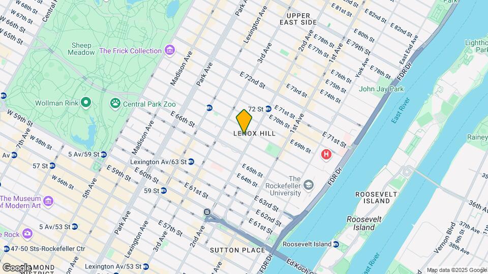 229 East 67th Street Mapa y Detalles de la Ubicación
