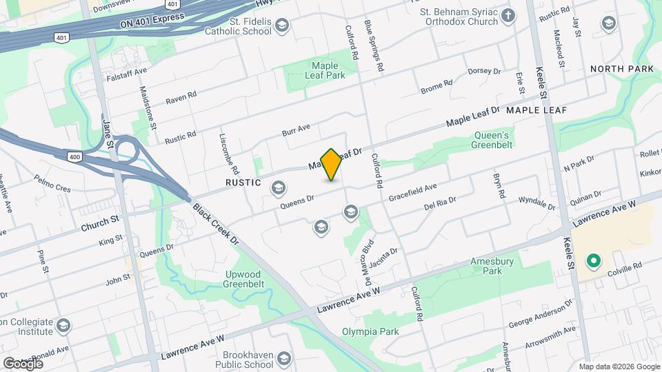 538 Queens Dr Map and Location Details