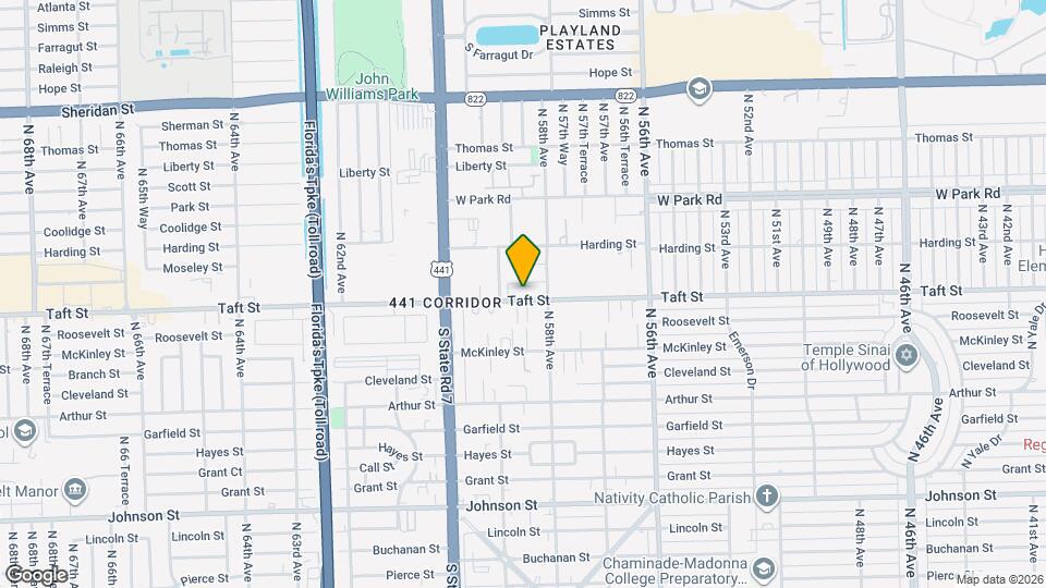 5821 Taft St Map and Location Details