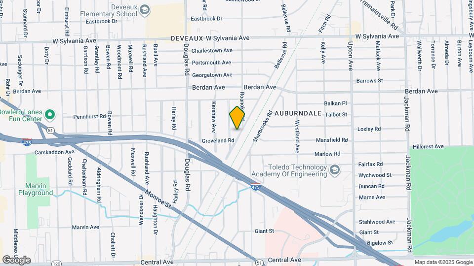 3613 Bellevue Rd Map and Location Details
