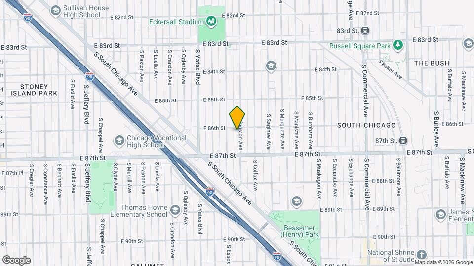 8608 S Kingston Ave Map and Location Details