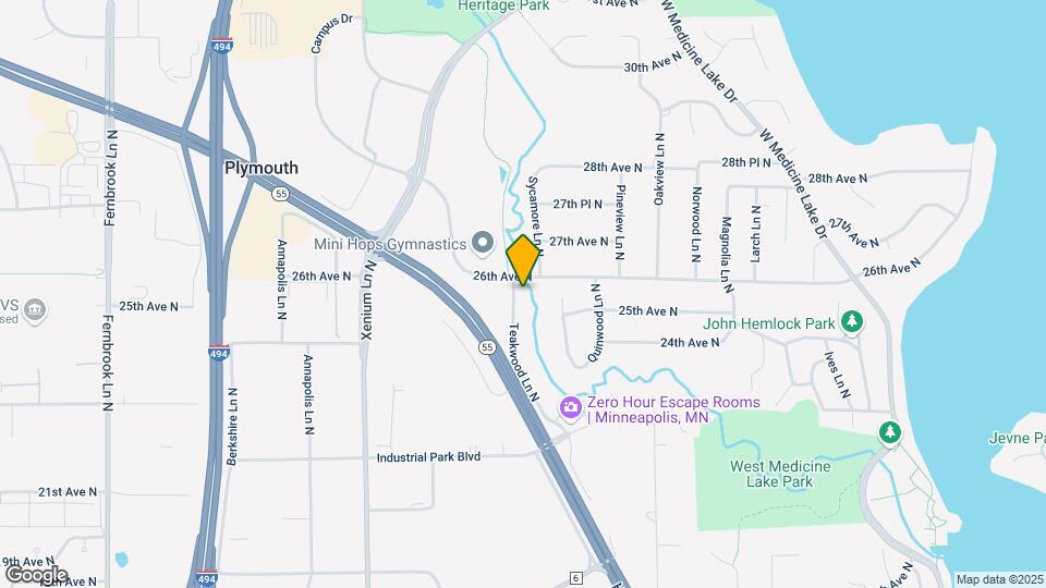 2550 Teakwood Ln N Map and Location Details