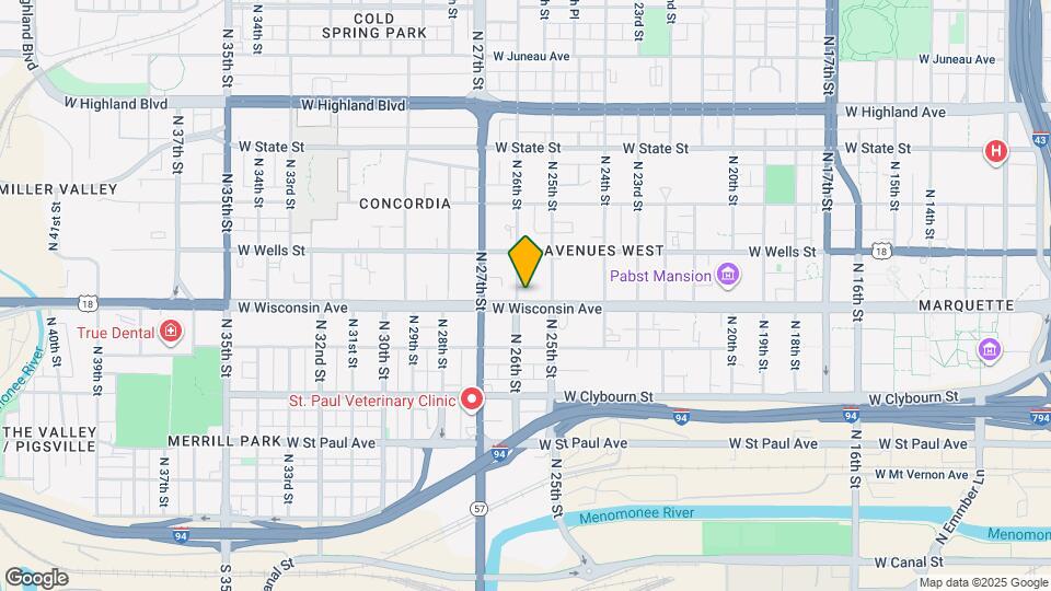 708-714-2532-2534 W Wisconsin Ave Map and Location Details