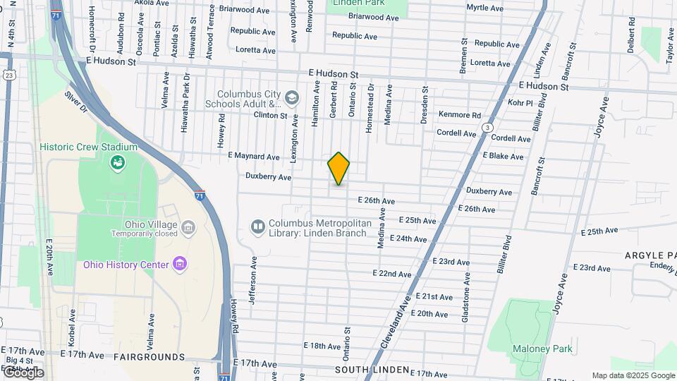 1168-1186 E 26th Ave Mapa y Detalles de la Ubicación
