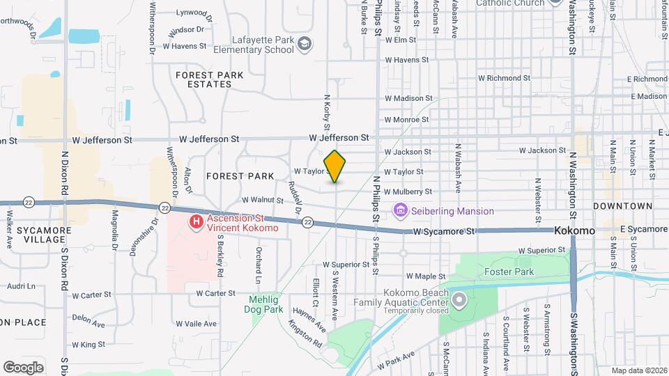 301 N Western Ave Map and Location Details