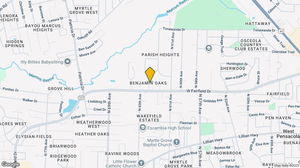 6332 W Fairfield Dr Map and Location Details