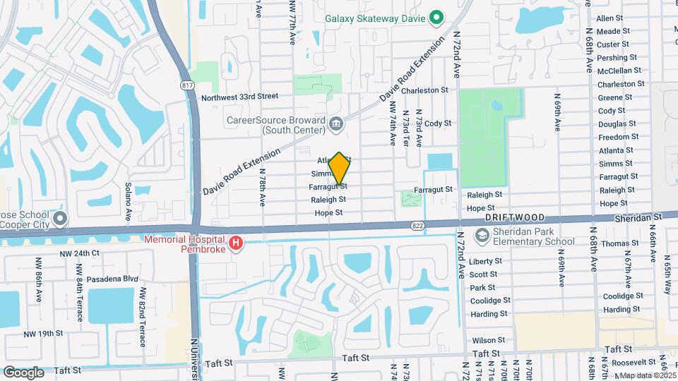 7548 Farragut St Map and Location Details