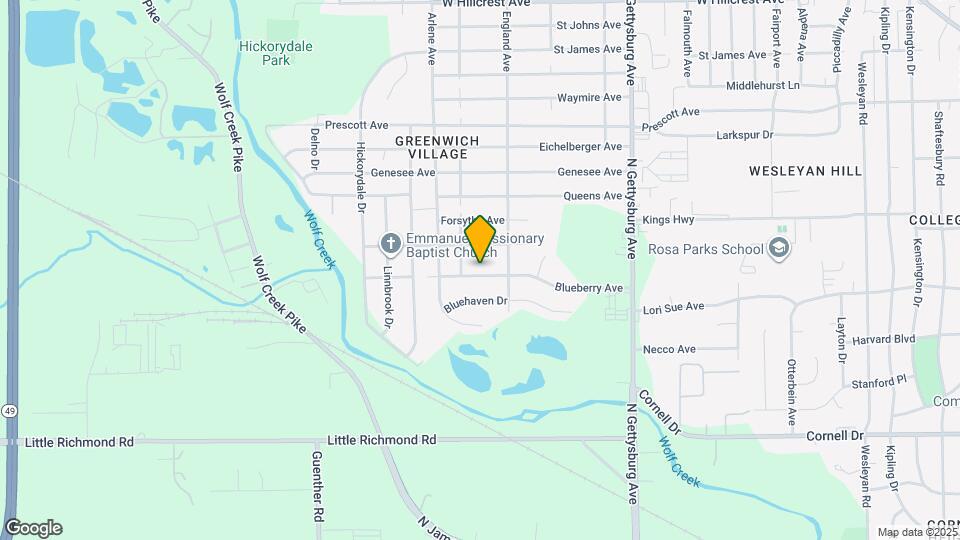 4633 Blueberry Ave Map and Location Details