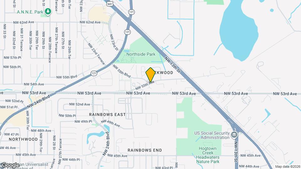 5405 NW 20th Way Map and Location Details