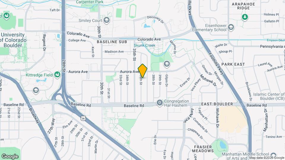 840 36th St Map and Location Details