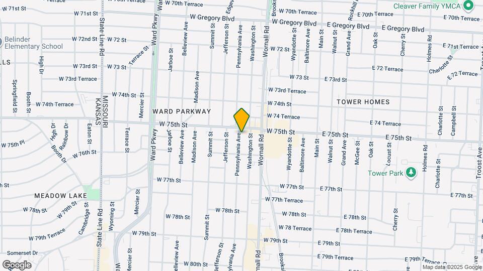 7509 Pennsylvania Ave Map and Location Details