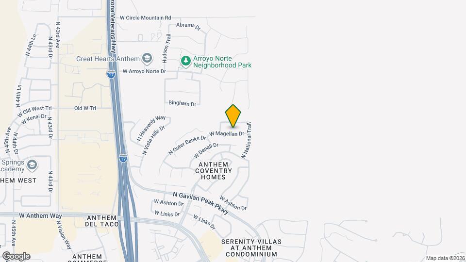3550 W Magellan Dr Map and Location Details
