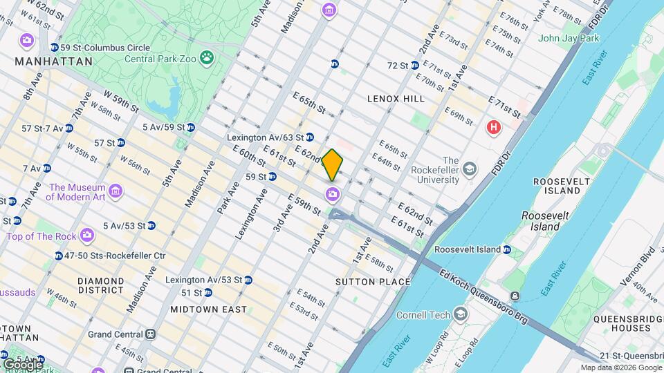 240 E 61st St Map and Location Details