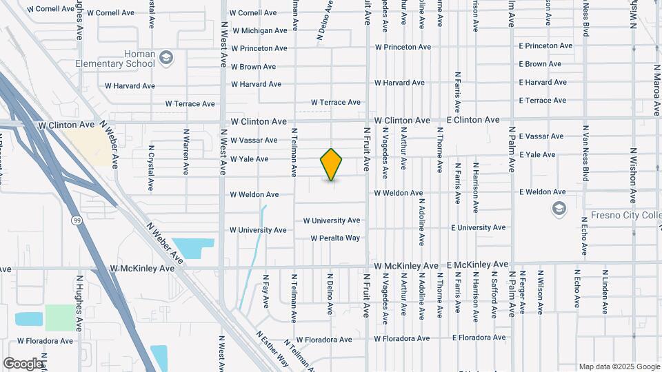 625 W Cambridge Ave Mapa y Detalles de la Ubicación