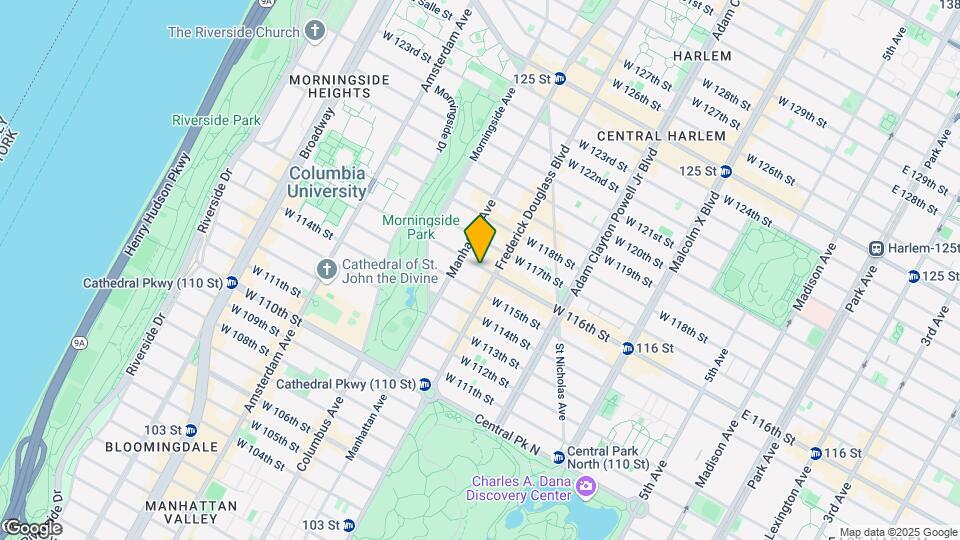 314 W 116th St Map and Location Details