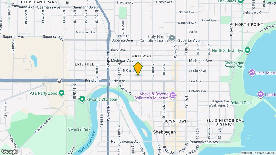 1112 Erie Ave Map and Location Details