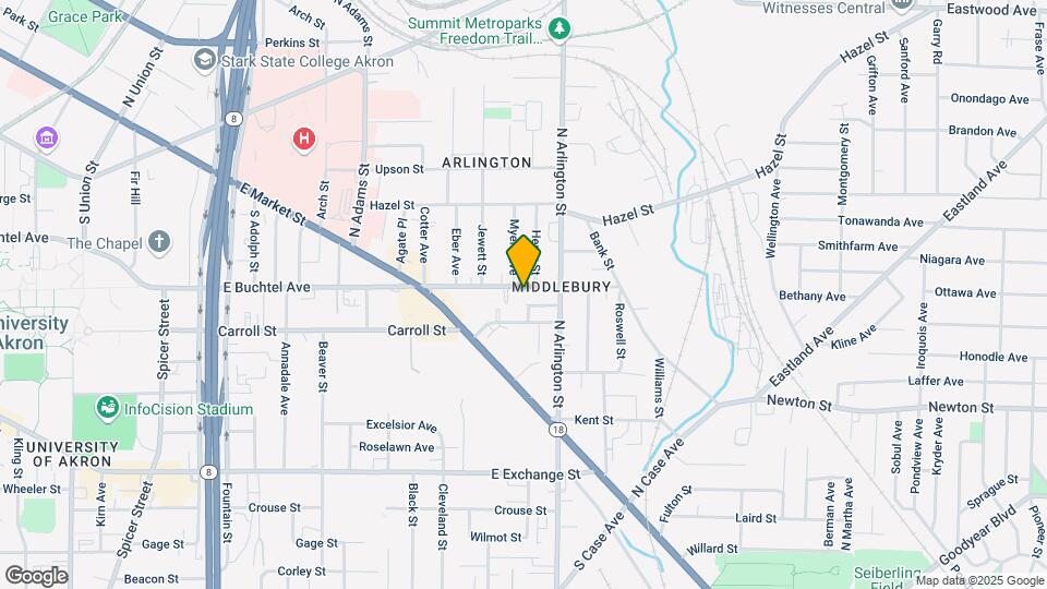 820 E Buchtel Ave Map and Location Details