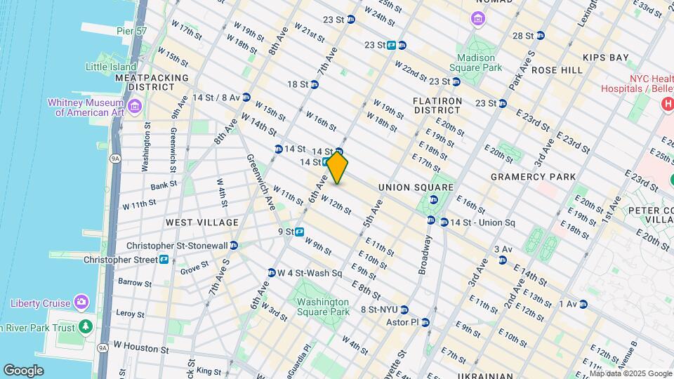 50 W 13th St Map and Location Details